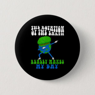 Badge Rond 5 Cm La rotation de la Terre me rend vraiment ma journé