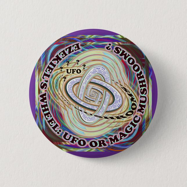 Badge Rond 5 Cm La roue classique d'Ezéchiel (Devant)