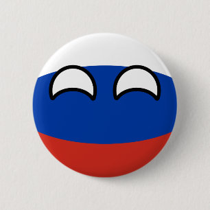 Badge Rond 5 Cm La Russie Geeky tendante drôle Countryball