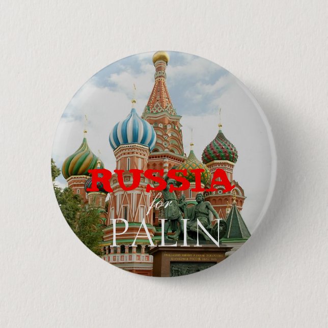 Badge Rond 5 Cm La Russie pour Palin (Devant)