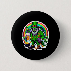 Badge Rond 5 Cm La Saint-Patrick Bylor Du Mauvais Œil Démon Irland