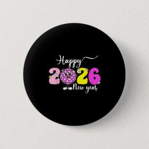 Badge Rond 5 Cm La Saint-Sylvestre Bonjour 2026 Bonne Année 2026 D
