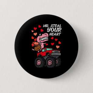 Badge Rond 5 Cm La Saint-Valentin des enfants M. vole votre camion