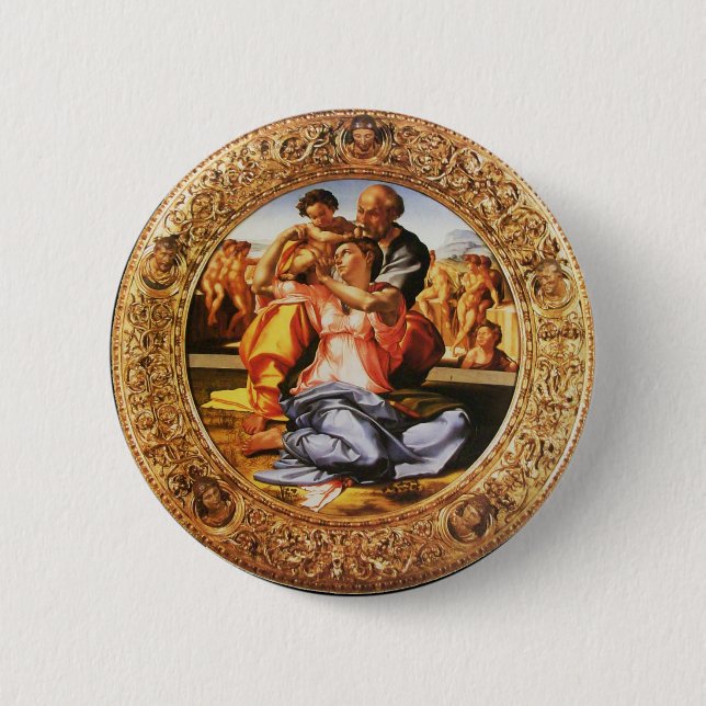 Badge Rond 5 Cm La Sainte Famille (Devant)