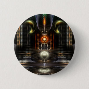Badge Rond 5 Cm La Salle du Trône L'art fractal