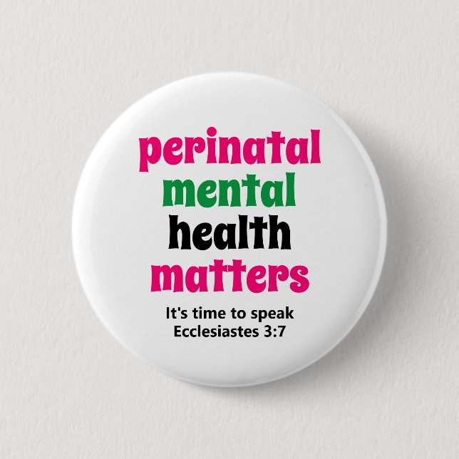 Badge Rond 5 Cm La santé mentale périnatale est importante (Devant)