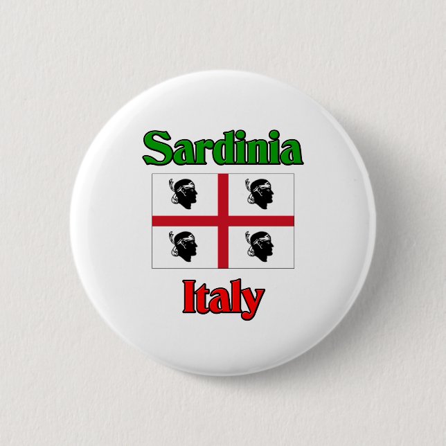 Badge Rond 5 Cm La Sardaigne Italie (Devant)
