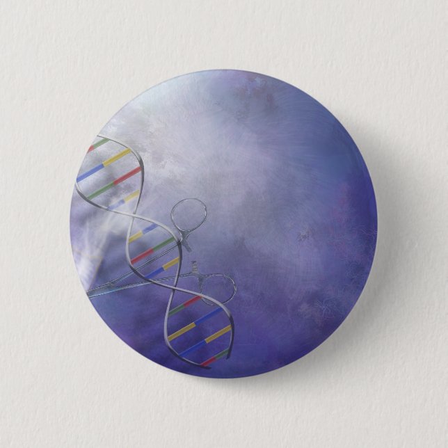 BADGE ROND 5 CM LA SCIENCE D'ADN (Devant)