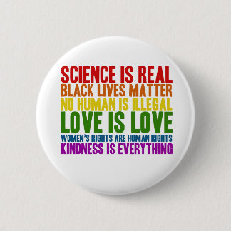 Badge Rond 5 Cm La science est vrai Black Lives Matton Bouton
