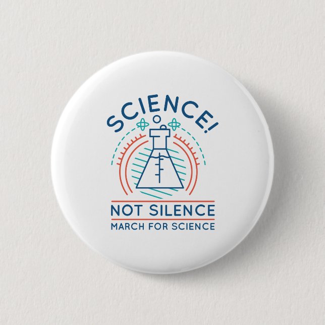 Badge Rond 5 Cm La science et non le silence (Devant)