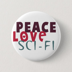 Badge Rond 5 Cm La science fiction d'amour de paix