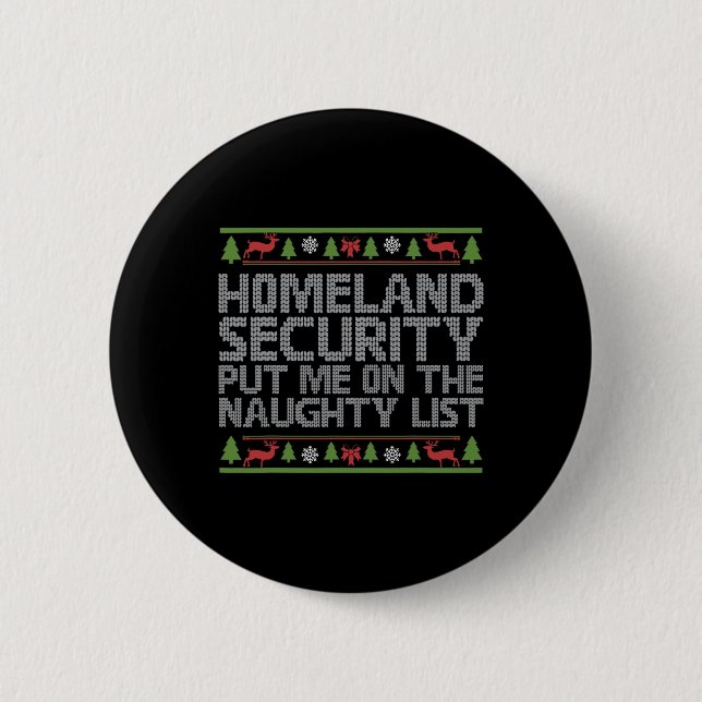Badge Rond 5 Cm La Sécurité Intérieure M'A Mis Sur La Mauvaise Lis (Devant)