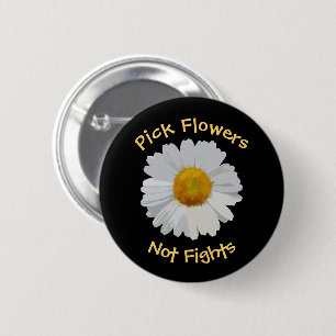 Badge Rond 5 Cm La sélection fleurit pas le bouton de marguerite