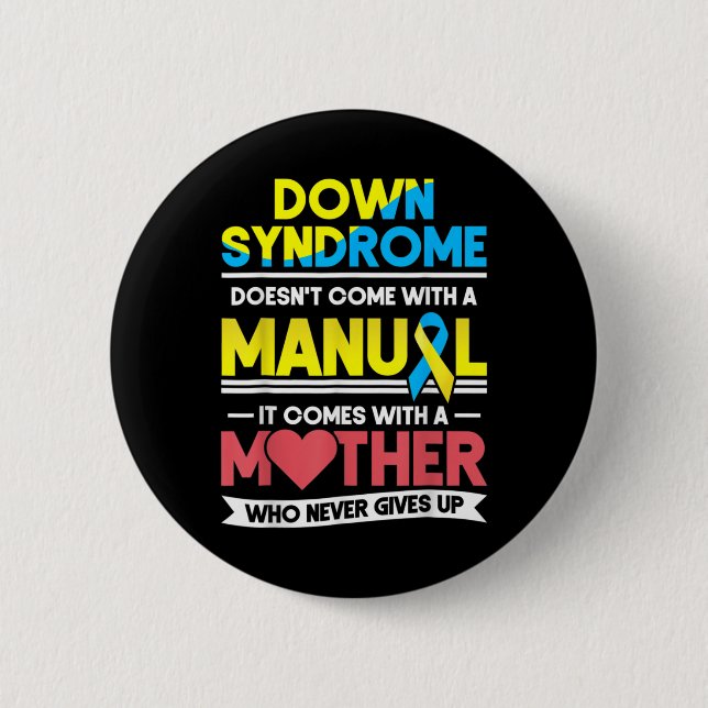 Badge Rond 5 Cm La sensibilisation au syndrome de Down n'est pas a (Devant)