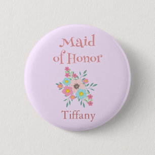 Badge Rond 5 Cm La servante d'honneur Fête des mariées