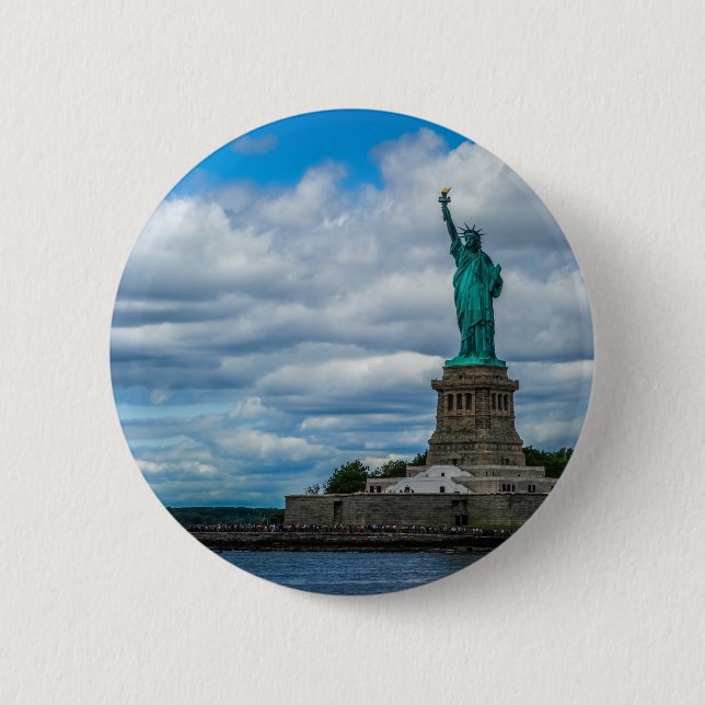 Badge Rond 5 Cm La Statue de la Liberté (Devant)