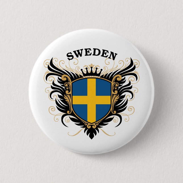 Badge Rond 5 Cm La Suède (Devant)