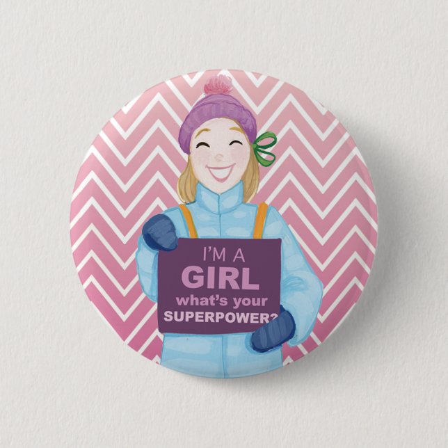 Badge Rond 5 Cm La superpuissance (Devant)