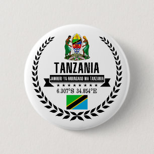Badge Rond 5 Cm La Tanzanie