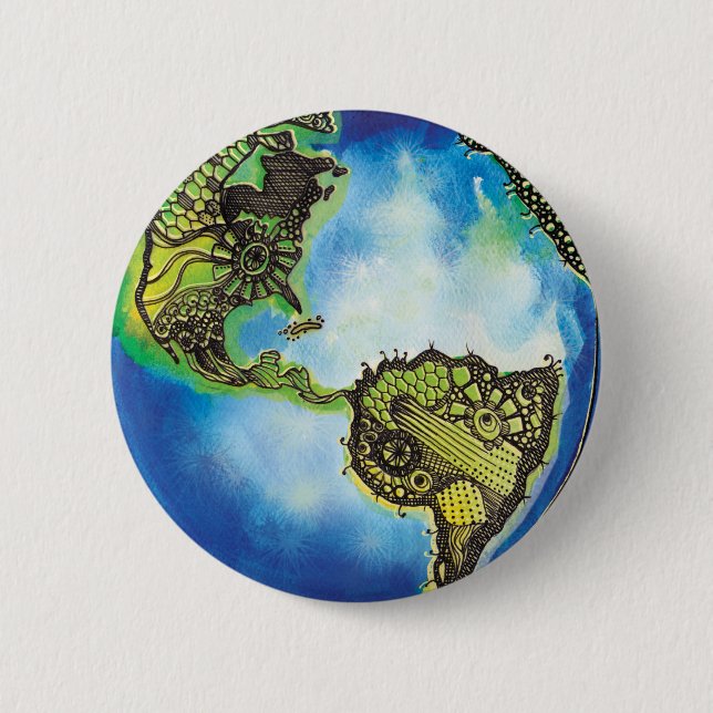 Badge Rond 5 Cm La terre (Devant)