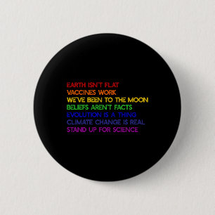 Badge Rond 5 Cm La Terre n'est pas plate se tenir debout pour la s