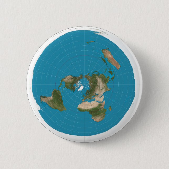Badge Rond 5 Cm La terre plate - bouton rond (Devant)