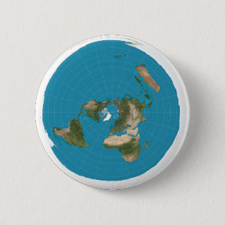 Badge Rond 5 Cm La terre plate - bouton rond