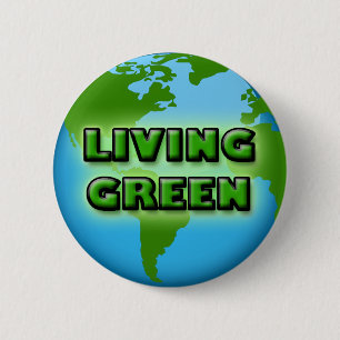 BADGE ROND 5 CM LA TERRE VERTE VIVANTE