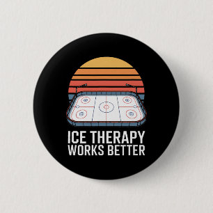 Badge Rond 5 Cm La thérapie par la glace fonctionne mieux Patinoir