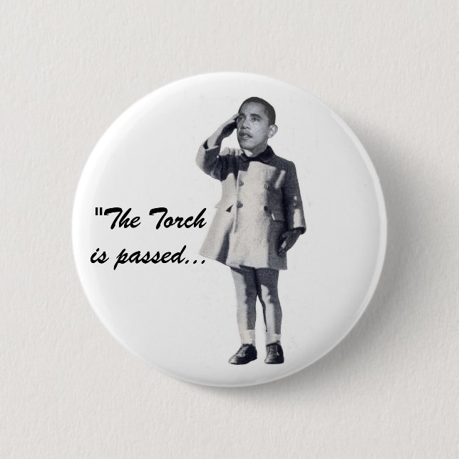 Badge Rond 5 Cm "La torche est passée… " (Devant)