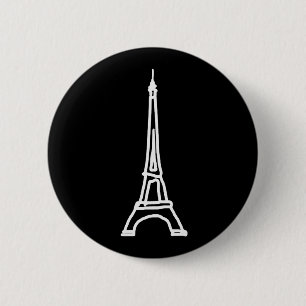 Badge Rond 5 Cm la Tour Eiffel