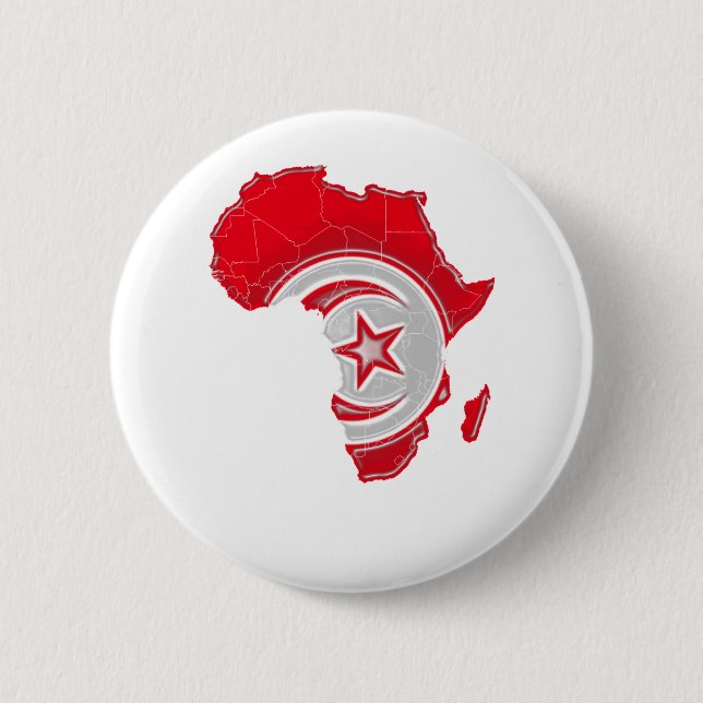 Badge Rond 5 Cm La Tunisie (Devant)