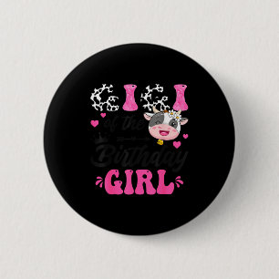 Badge Rond 5 Cm La vache de la ferme d'anniversaire de Gigi 1ère