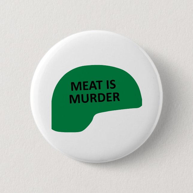 Badge Rond 5 Cm La viande est meurtre (Devant)