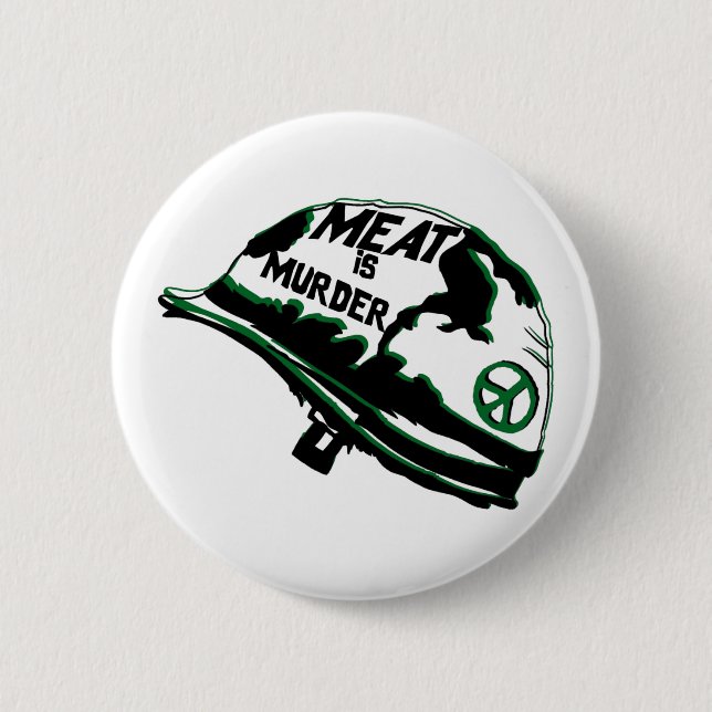 Badge Rond 5 Cm La viande est un meurtre (Devant)