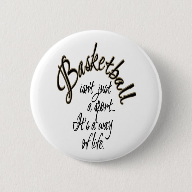 Badge Rond 5 Cm La vie de basket-ball (Devant)