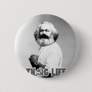 Badge Rond 5 Cm La vie de voyou de Karl Marx