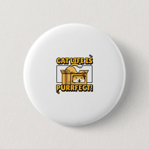 Badge Rond 5 Cm La Vie Du Chat Est Ciblée