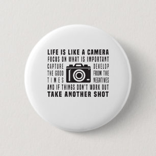 Badge Rond 5 Cm La Vie Du Photographe Est Comme Une Caméra Photogr