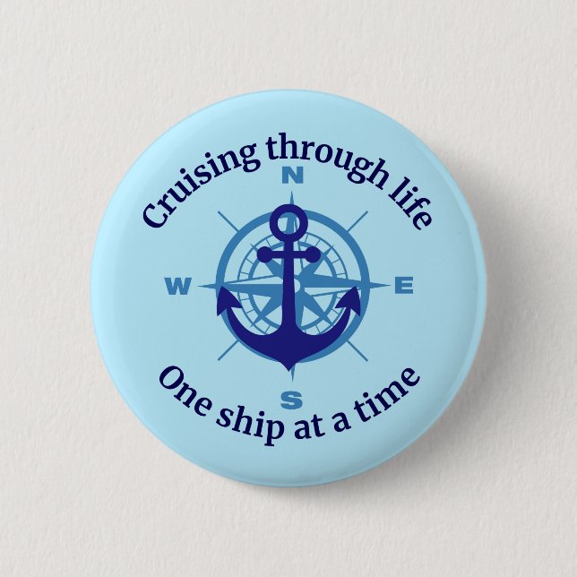 Badge Rond 5 Cm La vie en croisière (Devant)