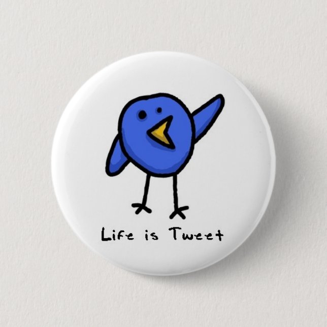 Badge Rond 5 Cm La "vie est bouton de bip" (Devant)