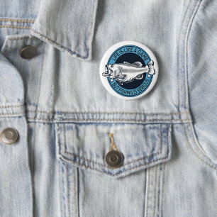 Badge Rond 5 Cm La vie est comme un jeu, mais la pêche est grave -