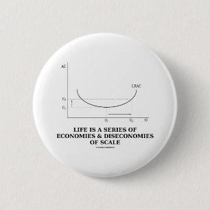 Badge Rond 5 Cm La vie est une série d'économies et de
