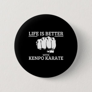 Badge Rond 5 Cm La Vie Kenpo Américaine Est Meilleure Avec Kenpo K