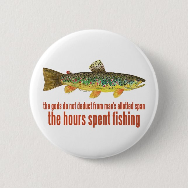 Badge Rond 5 Cm La vieille pêche raconte (Devant)