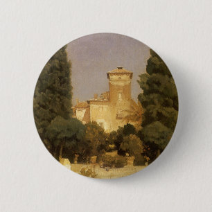 Badge Rond 5 Cm La Villa Malte, Rome par Lord Frederic Leighton