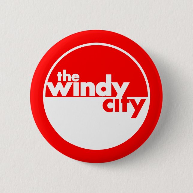 Badge Rond 5 Cm La ville venteuse (Devant)