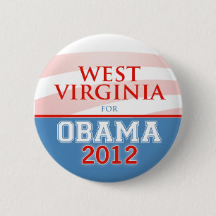 Badge Rond 5 Cm La VIRGINIE OCCIDENTALE pour Obama 2012