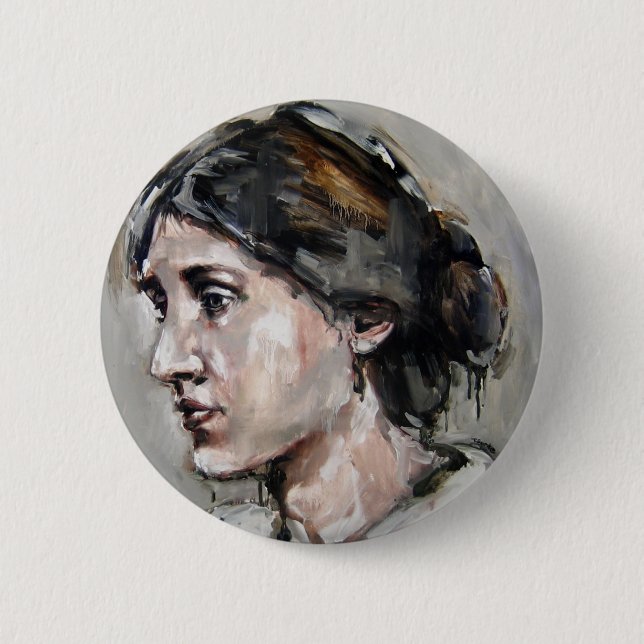 Badge Rond 5 Cm La Virginie Woolf (Devant)