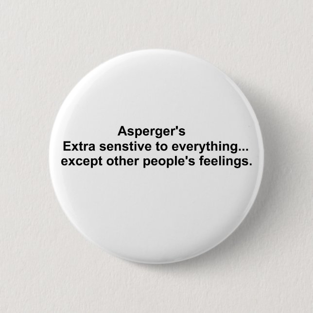 Badge Rond 5 Cm La vitesse d'Asperger (Devant)